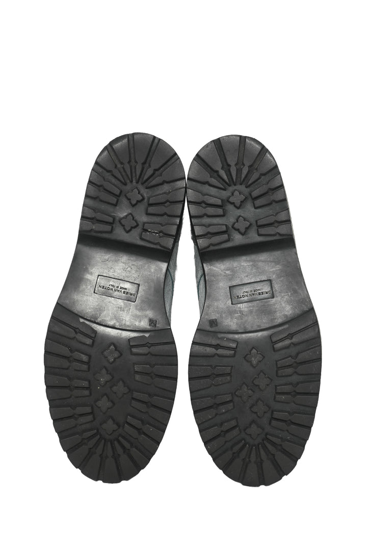 Dries Van Noten Size 40 Pony Hair Lace Up Oxford Loafers