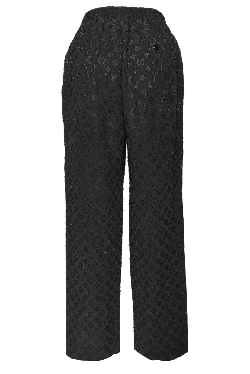 Louis Vuitton Size 36 Metallic Monogram Silk Pants