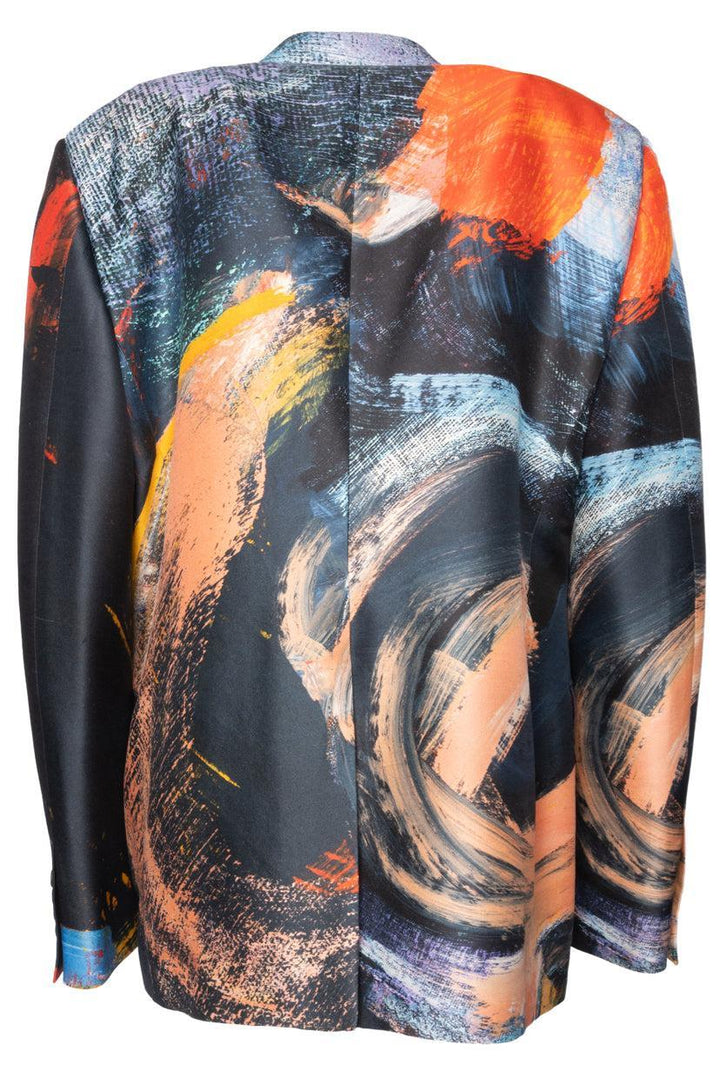 Alexander Mcqueen Size 42 Men's Painters Canvas Print Single Breasted Blazer