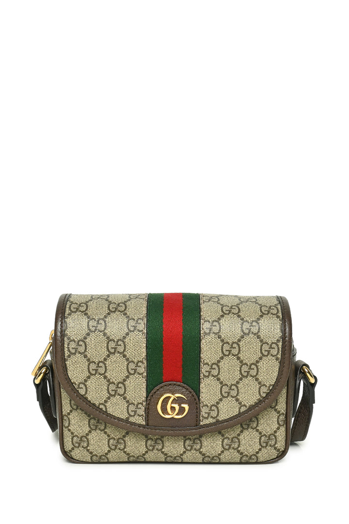 Gucci GG Supreme Coated Canvas Ophidia Mini Crossbody Shoulder Bag