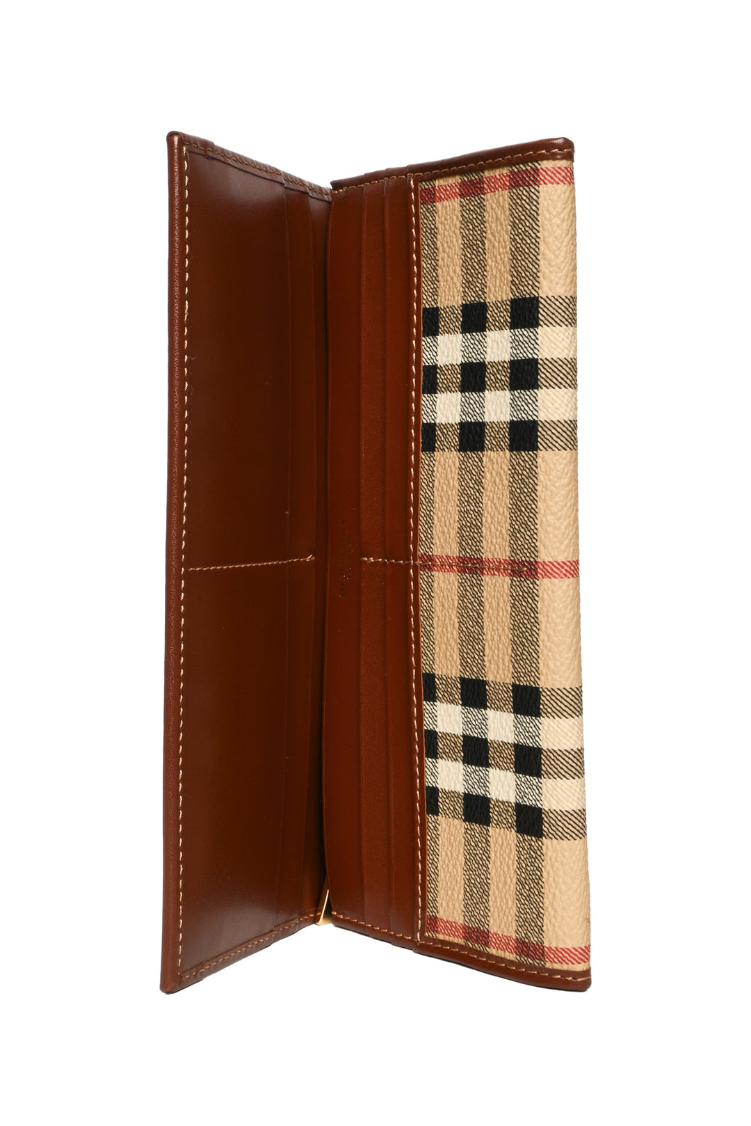 Burberry Coated Canvas Check Wallet