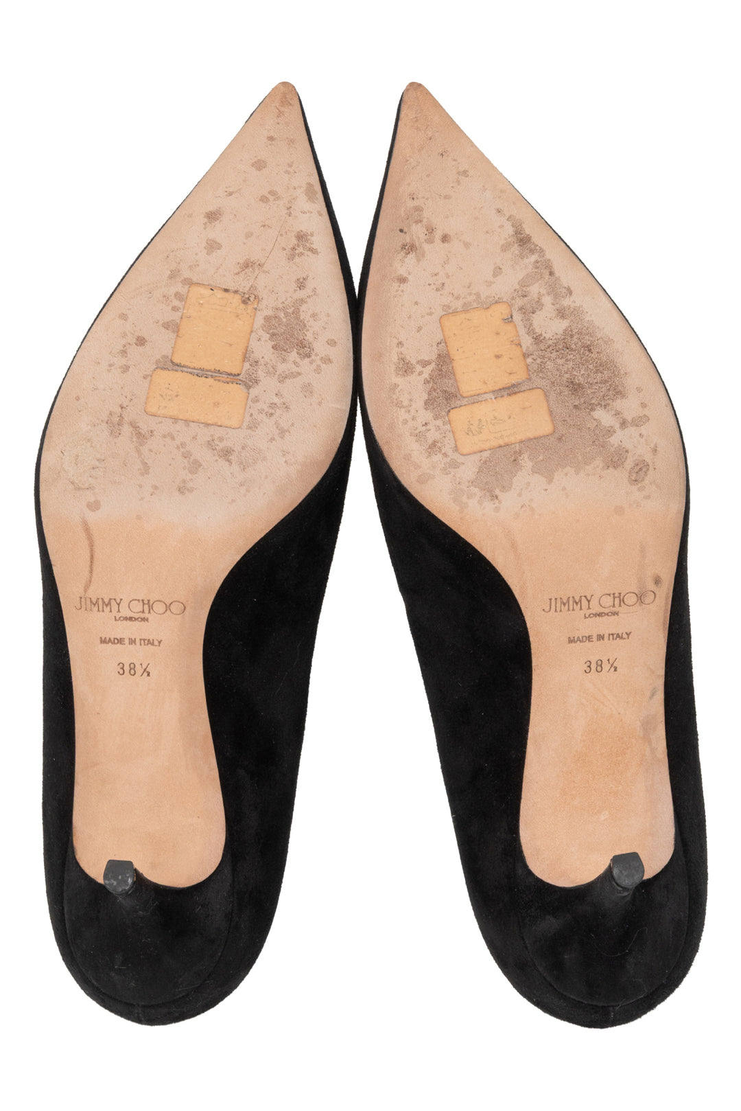 Jimmy Choo Size 38.5 Love 65 Black Suede Pointed Toe Pumps