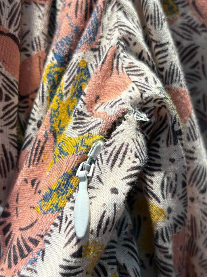 Ulla Johnson Size 6 Floral Ruffle Cotton Blend Dress