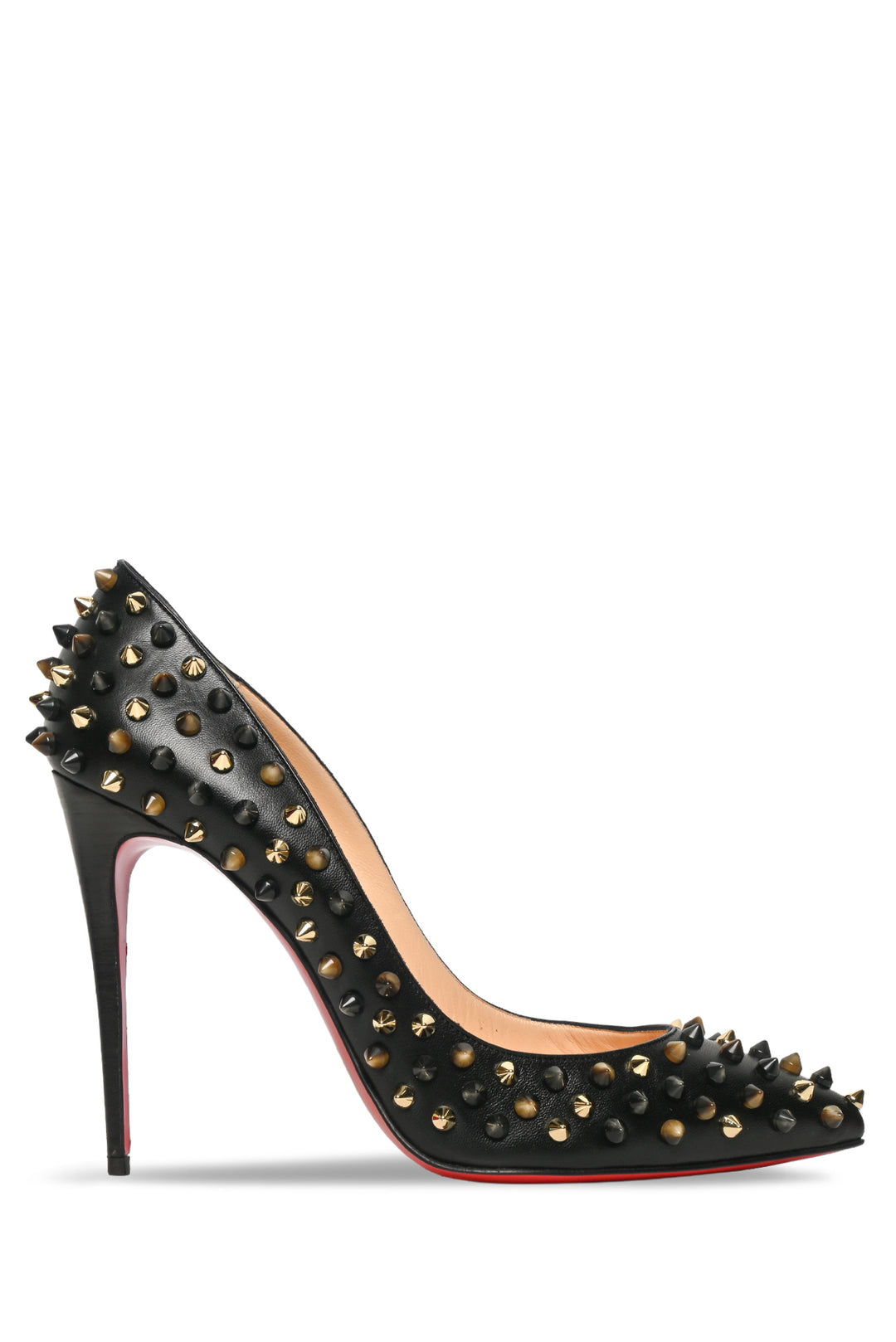 Christian Louboutin Size 40 Pigalle Spikes Nappa Leather Pumps