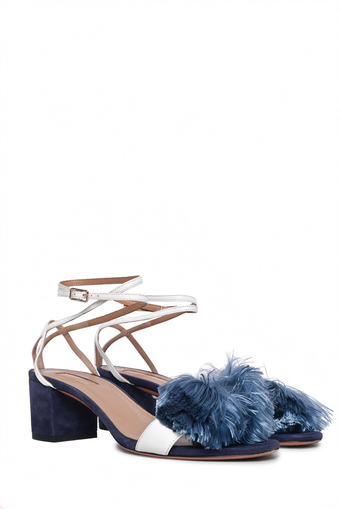 Aquazzura Size 37 Ankle Strap Fringe Sandals