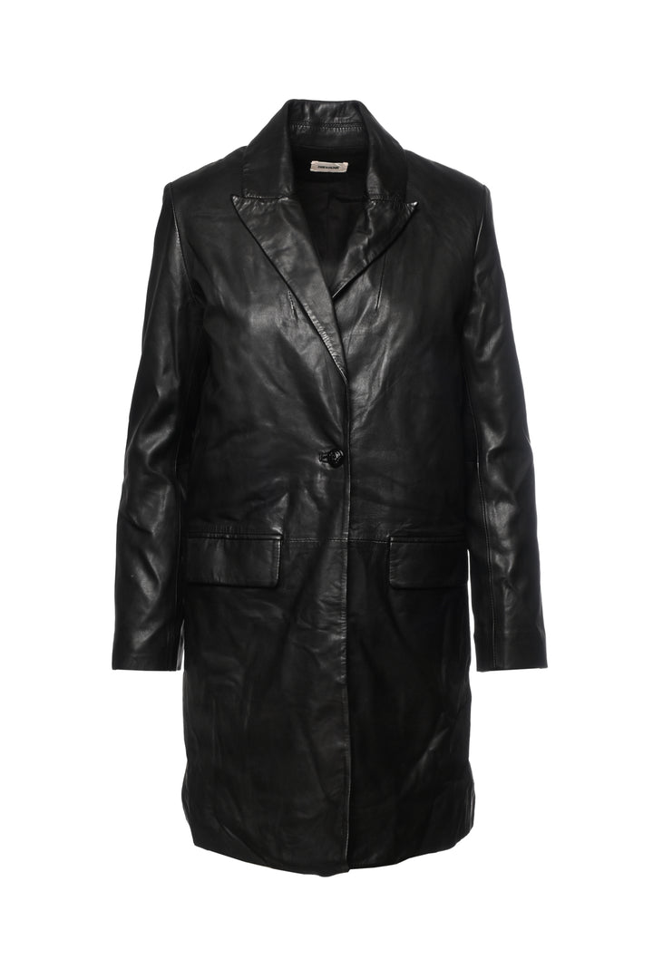 Zadig & Voltaire Size XS Monarque Leather Coat