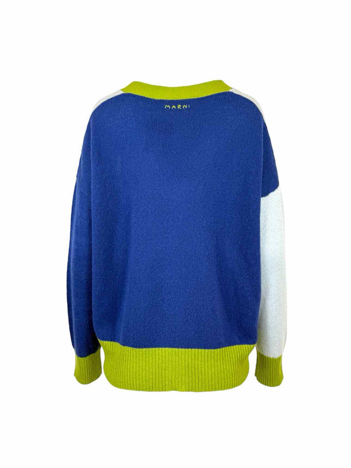 Marni Size 42 Colour Block Iconic Cashmere Cardigan