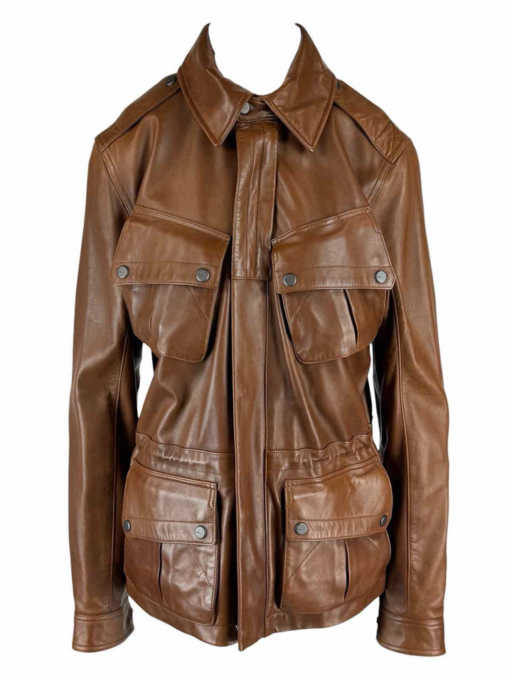 Ralph Lauren Size S Cinch Waist Leather Jacket