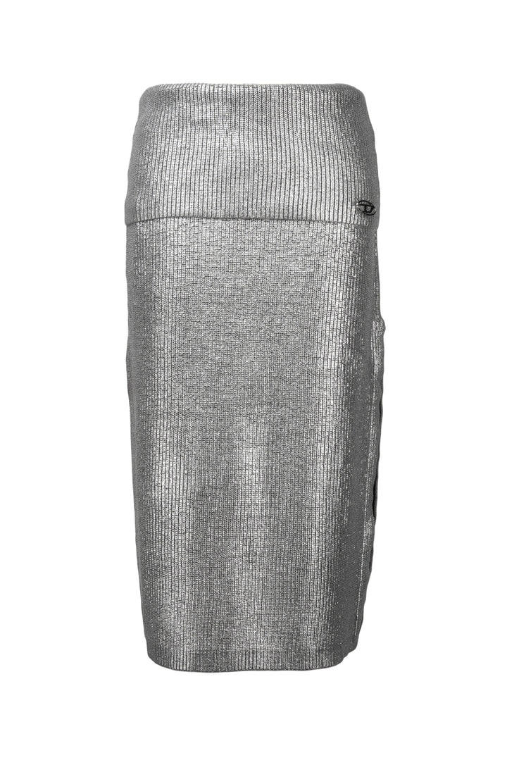 Diesel Size M M-Adhuette Silk Coated Knit Skirt