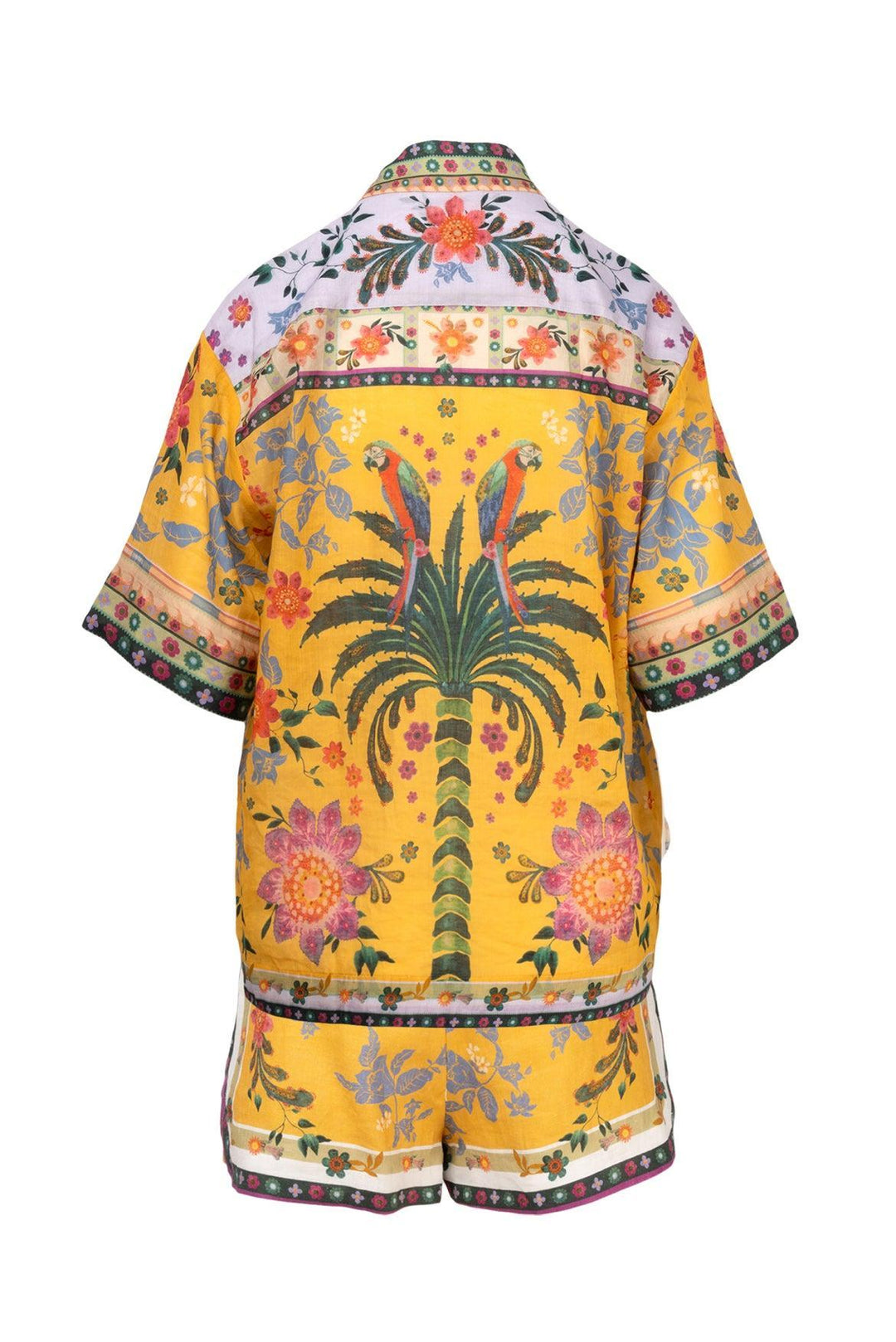 Zimmermann Size 0/1 Ginger Relaxed Shirt & Mini Short Set