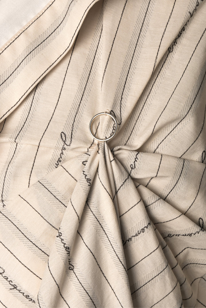 Jacquemus Size 46 Amaro Le Rapia Striped Logo Shirt