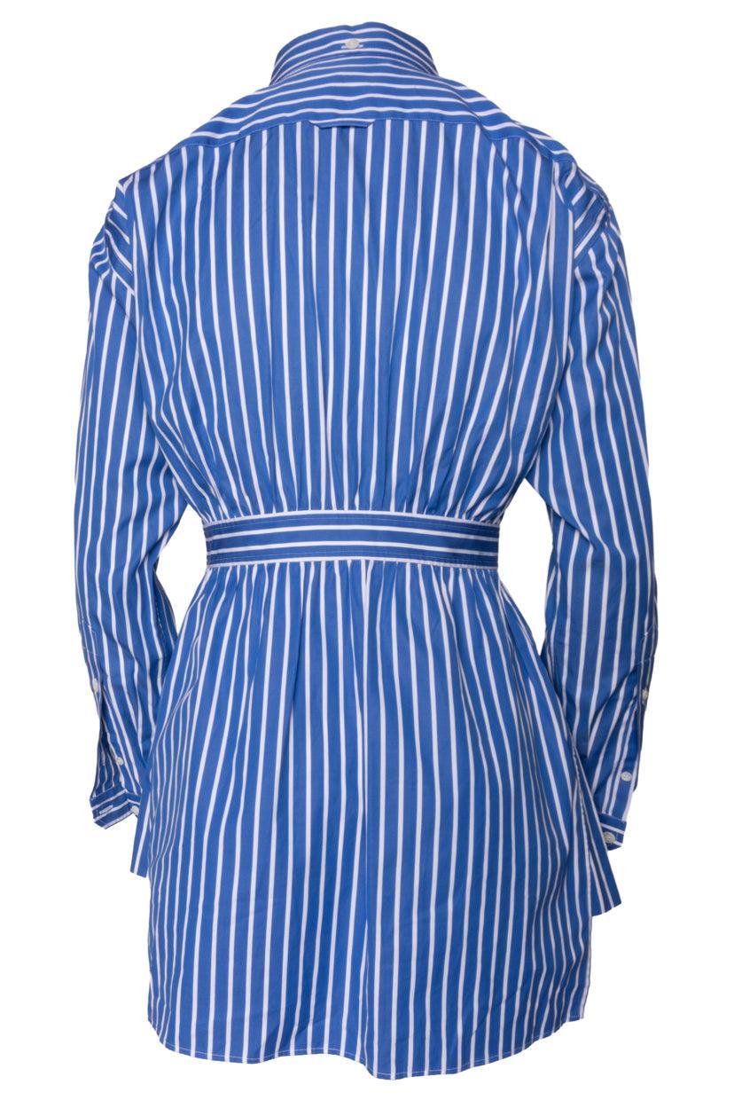 2019 Prada Size 38 Striped Mini Shirt Dress