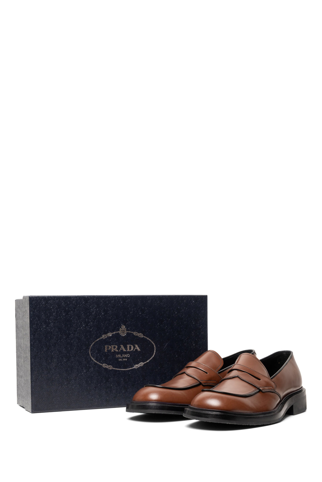 Mens Shoe Size 9 Prada Men's Bruciato Smooth Calfskin Leather Loafers