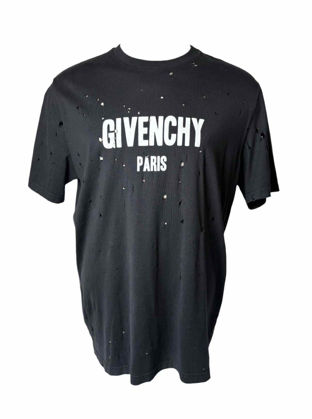 Givenchy Size L Men's Distressed Graphic Logo T-shirt