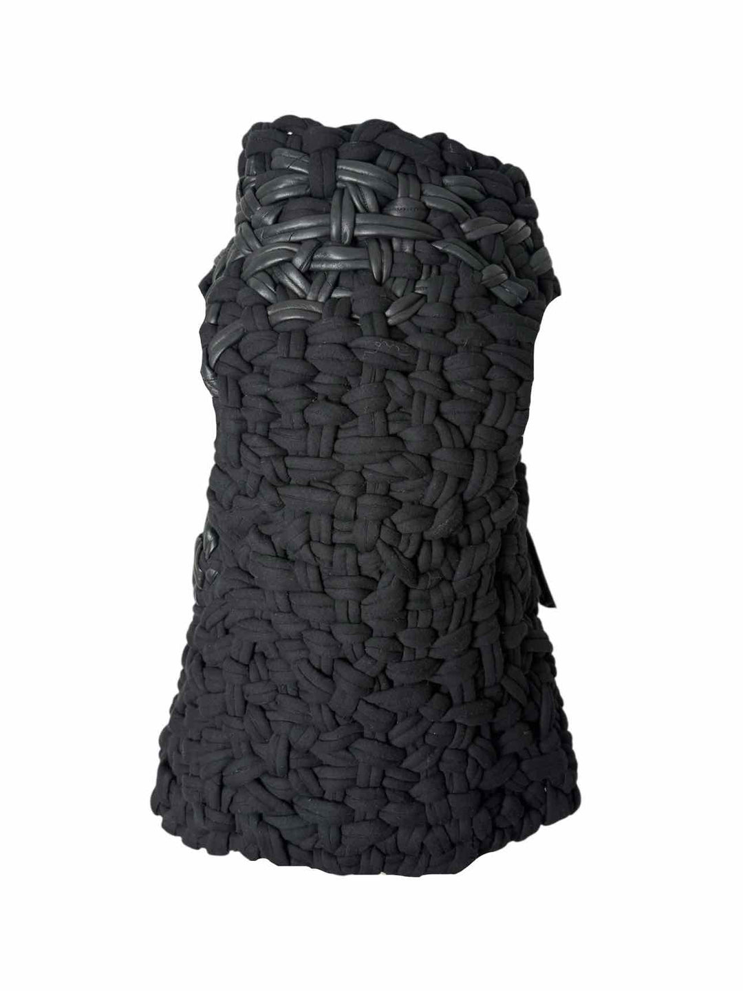 Monarc 1 Size OS Woven Knit Vest w/Leather Vest