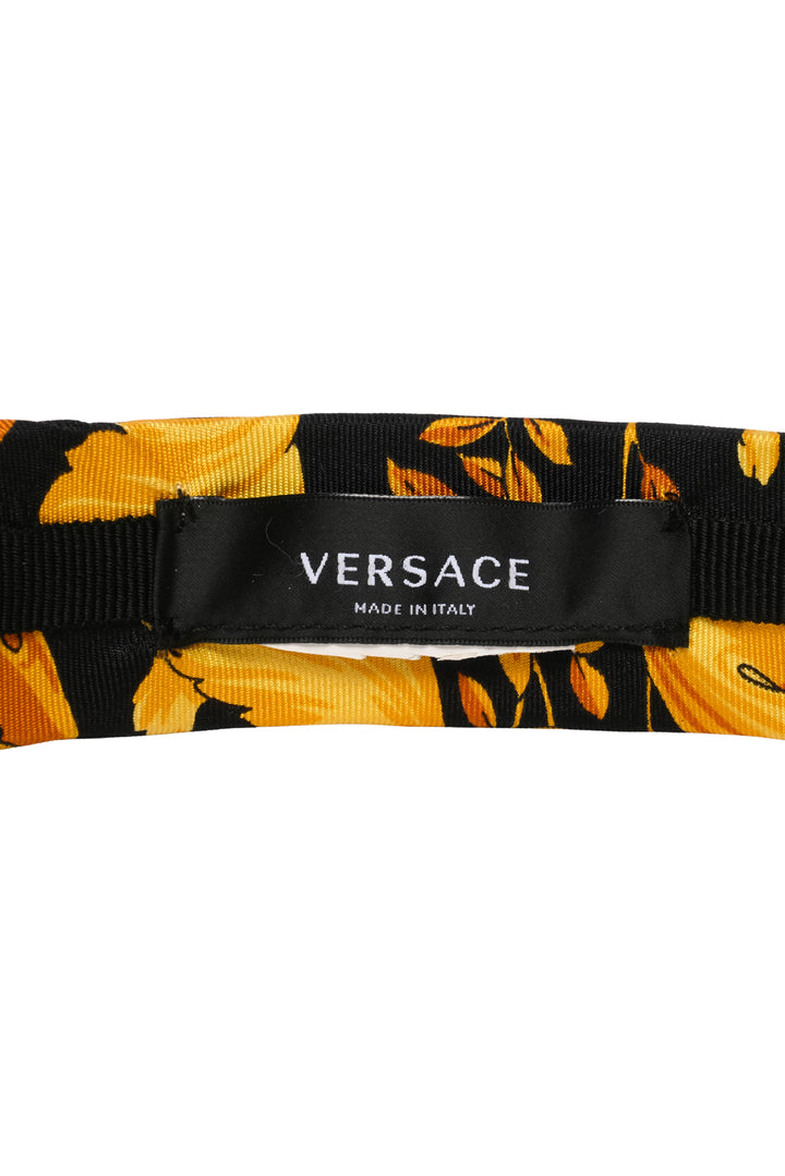 Versace Barocco Print Padded Satin Headband