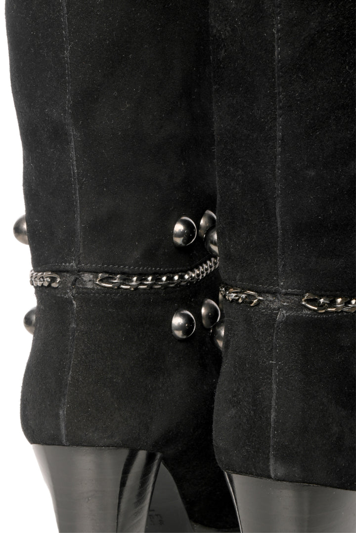 Stuart Weitzman Size 9 Stadium Studded Suede Boots