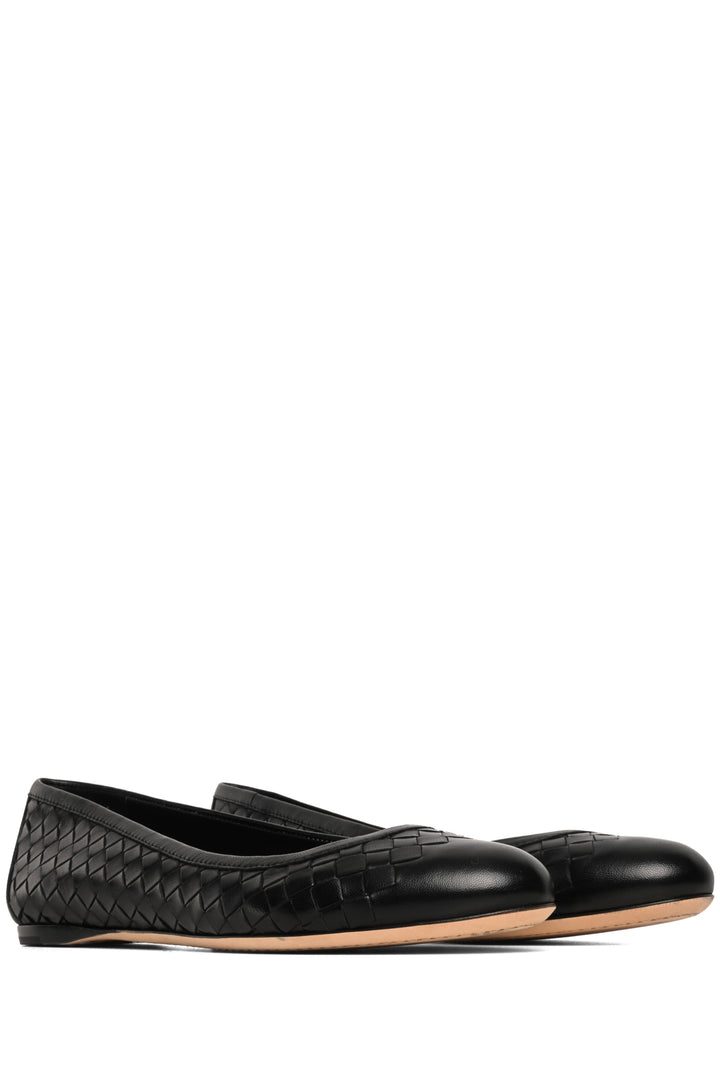 Bottega Veneta Size 36.5 Intrecciato Leather Ballet Flats