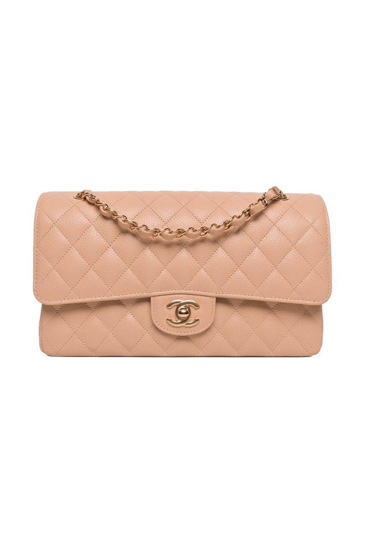 Chanel Quilted Caviar Medium Double Flap Shoulder Bag