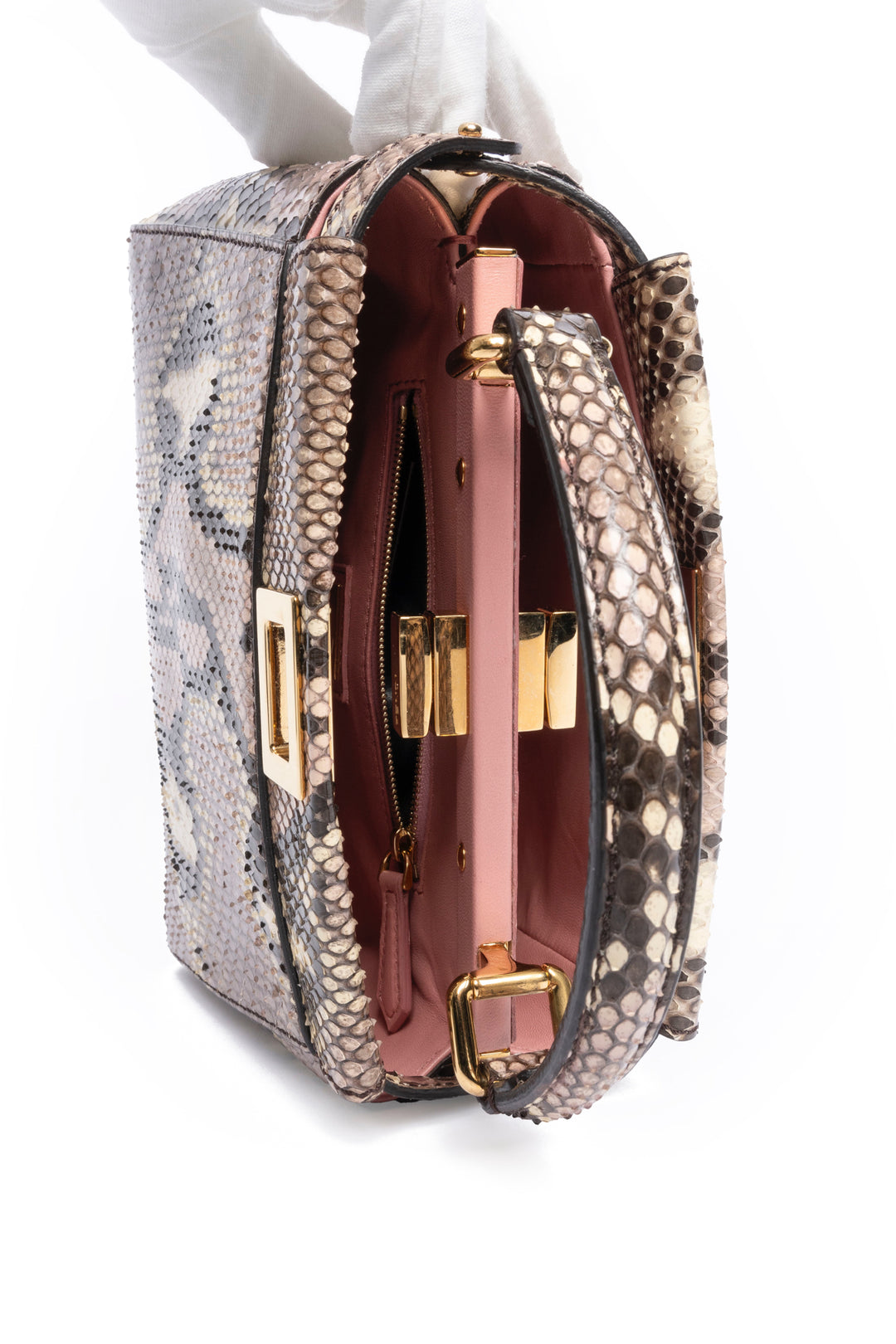 Fendi Python Mini Peekaboo Bag