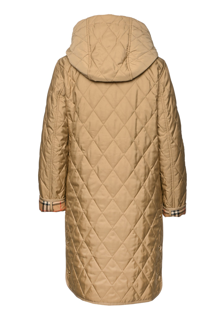Burberry Size S Quilted Roxby Hooded Coat