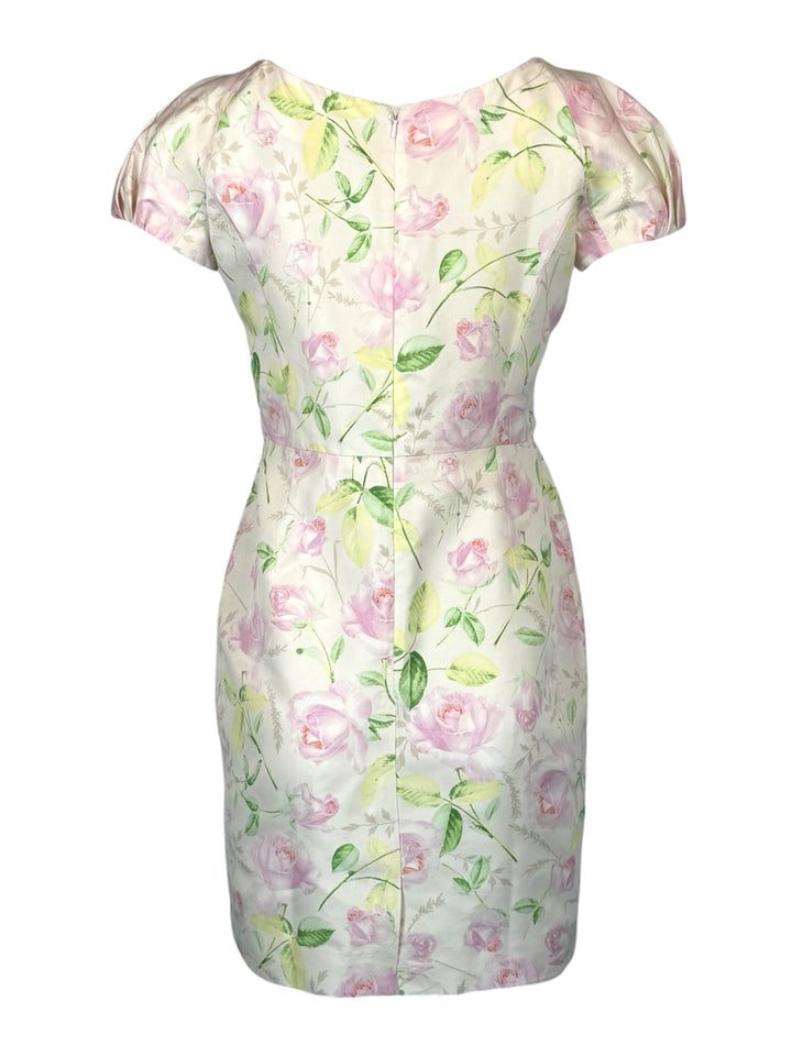 Christian Dior Size 6 2000's Floral Silk Midi Dress