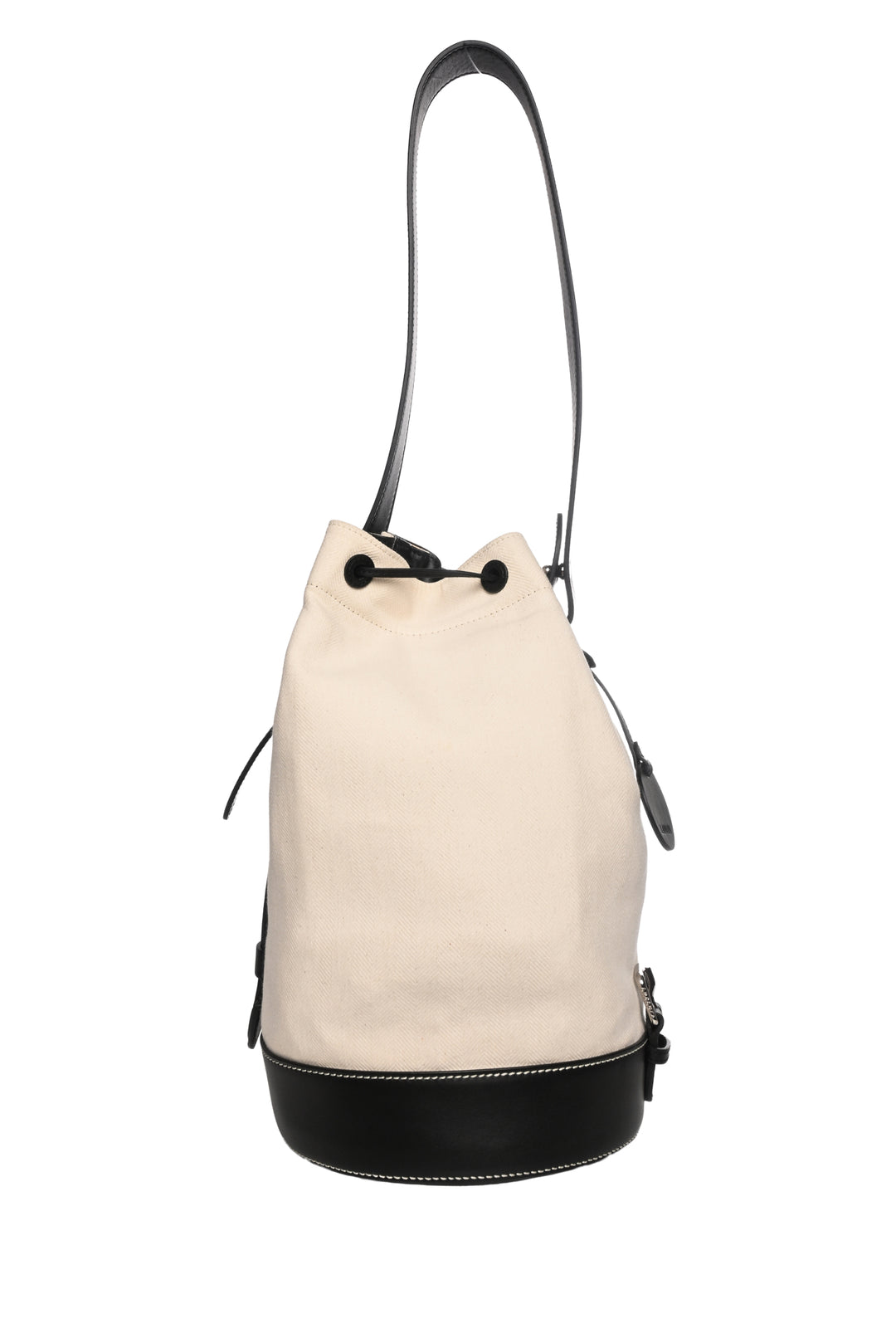 Lanvin Canvas & Leather Bucket Shoulder Bag