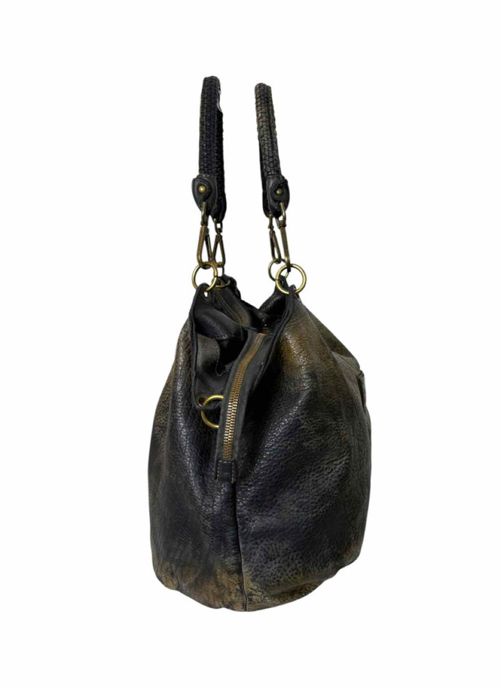 Bayside Calla Lily XL Distressed Leather Hobo Purse