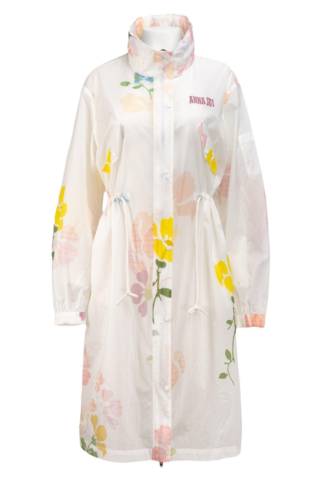 Anna Sui Active Size S Floral Translucent Rain Coat