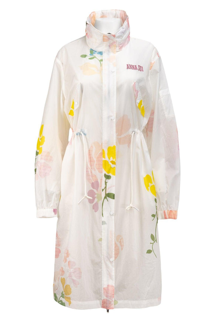 Anna Sui Active Size S Floral Translucent Rain Coat