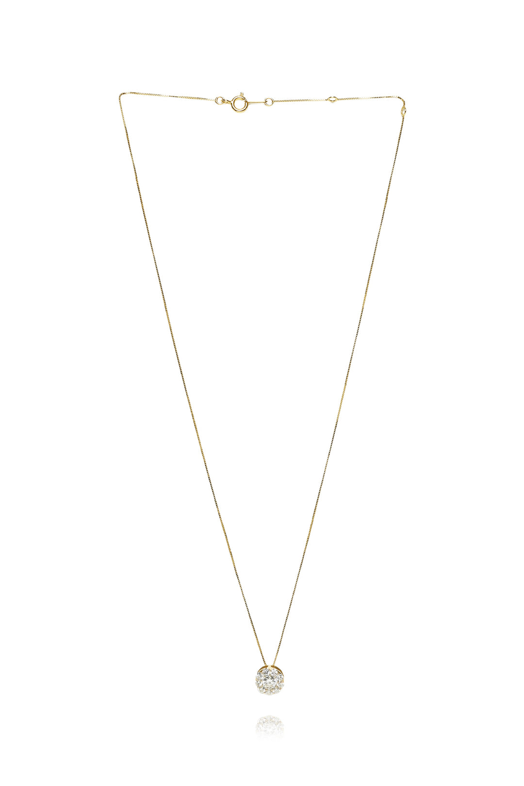 14K Gold Necklace with 10 Lab Grown Diamonds