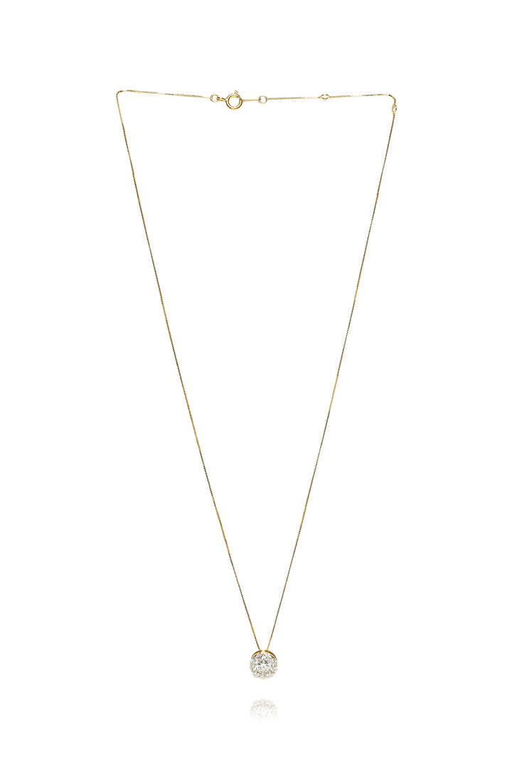 14K Gold Necklace with 10 Lab Grown Diamonds