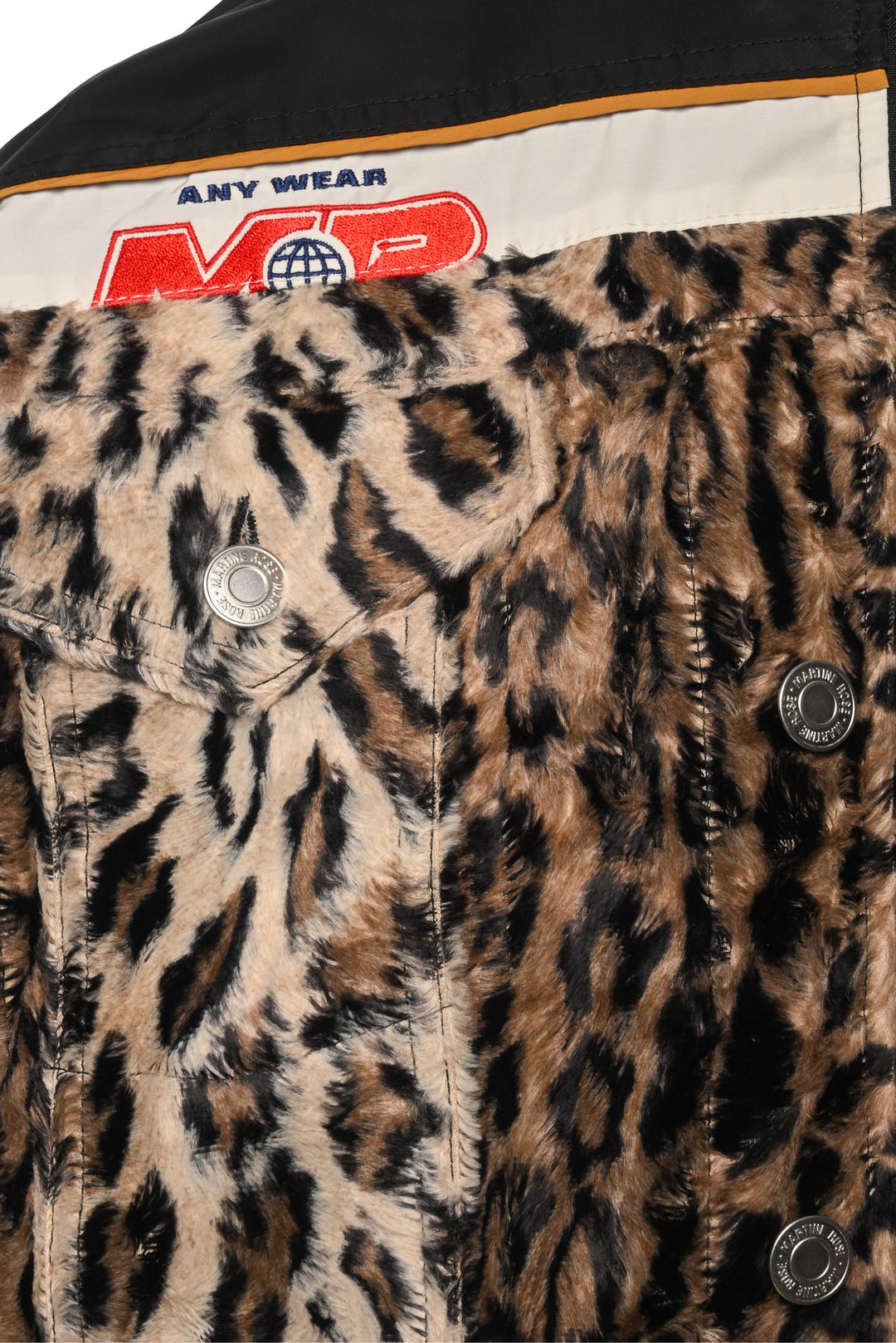 Martine Rose Size S Hybrid Leopard Print Insert Track Jacket