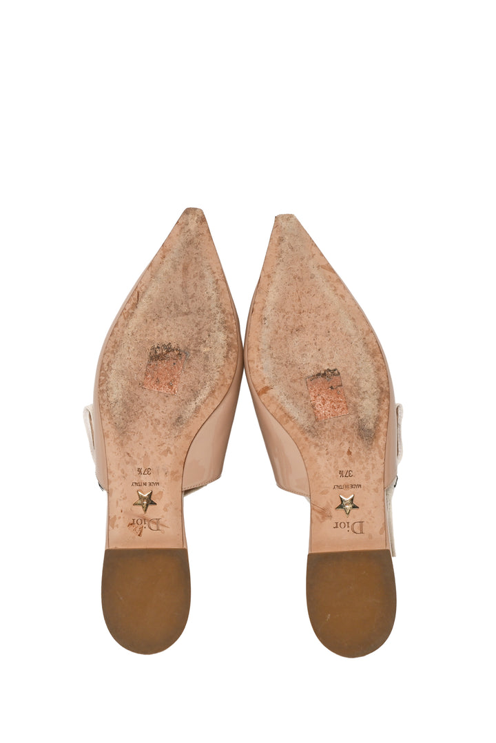 Christian Dior Size 37.5 J'Adior Patent Slingback Flats