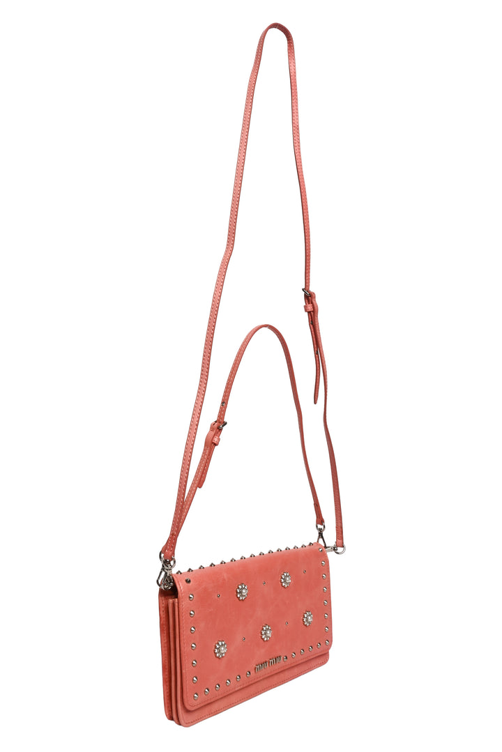 Miu Miu 2013 Flower Crystal & Stud Shoulder Bag