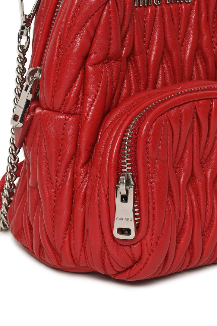 Miu Miu Matelasse Leather Mini Chain BackPack