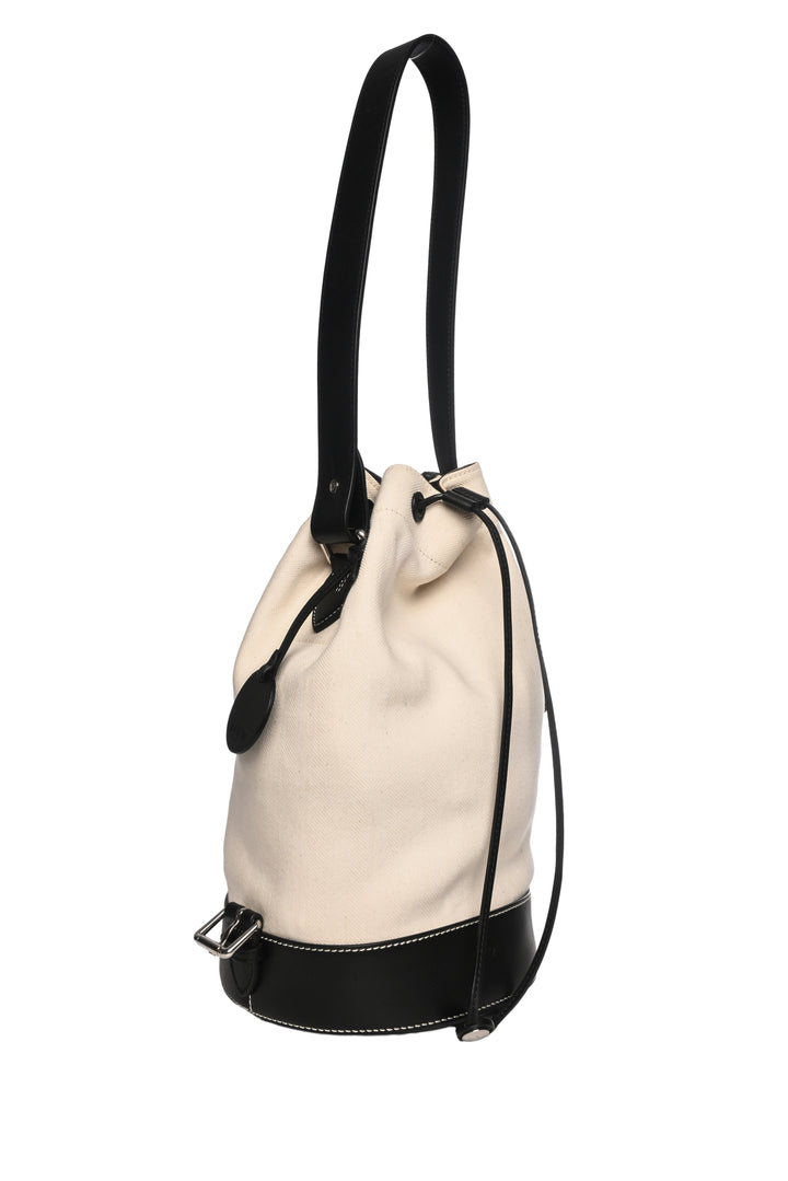 Lanvin Canvas & Leather Bucket Shoulder Bag