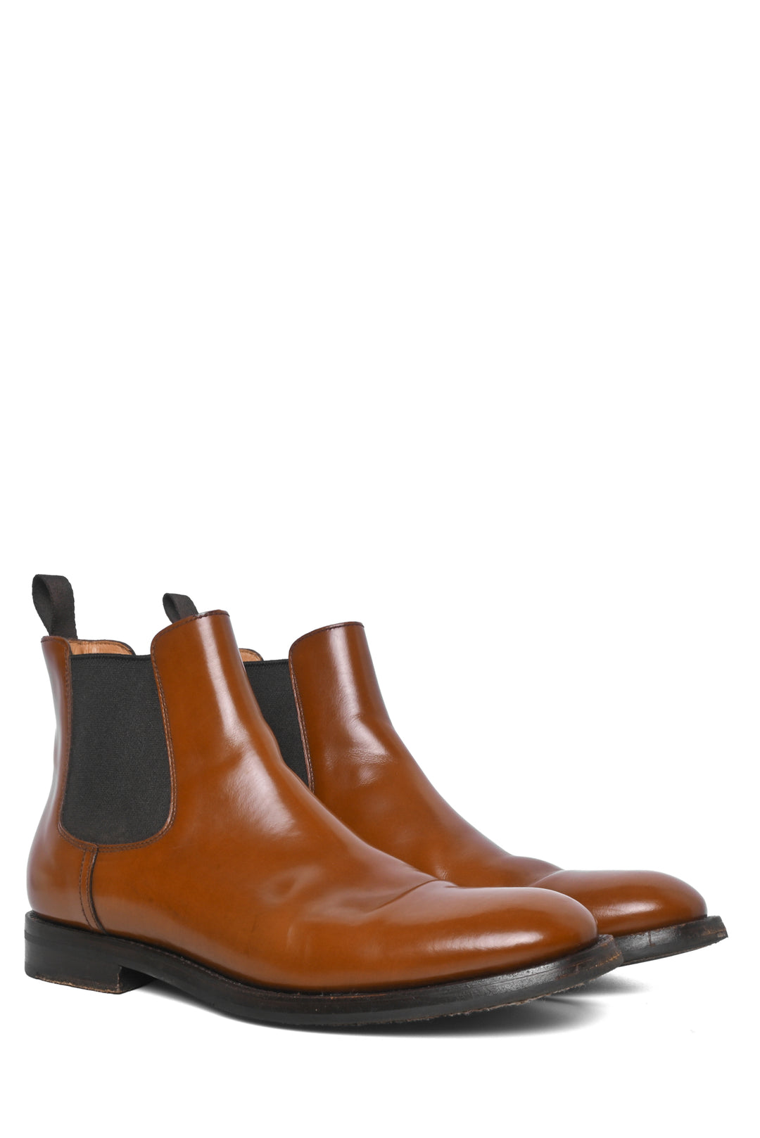 Church's Size 37 Polished Leather Chelsea Ankle Boots