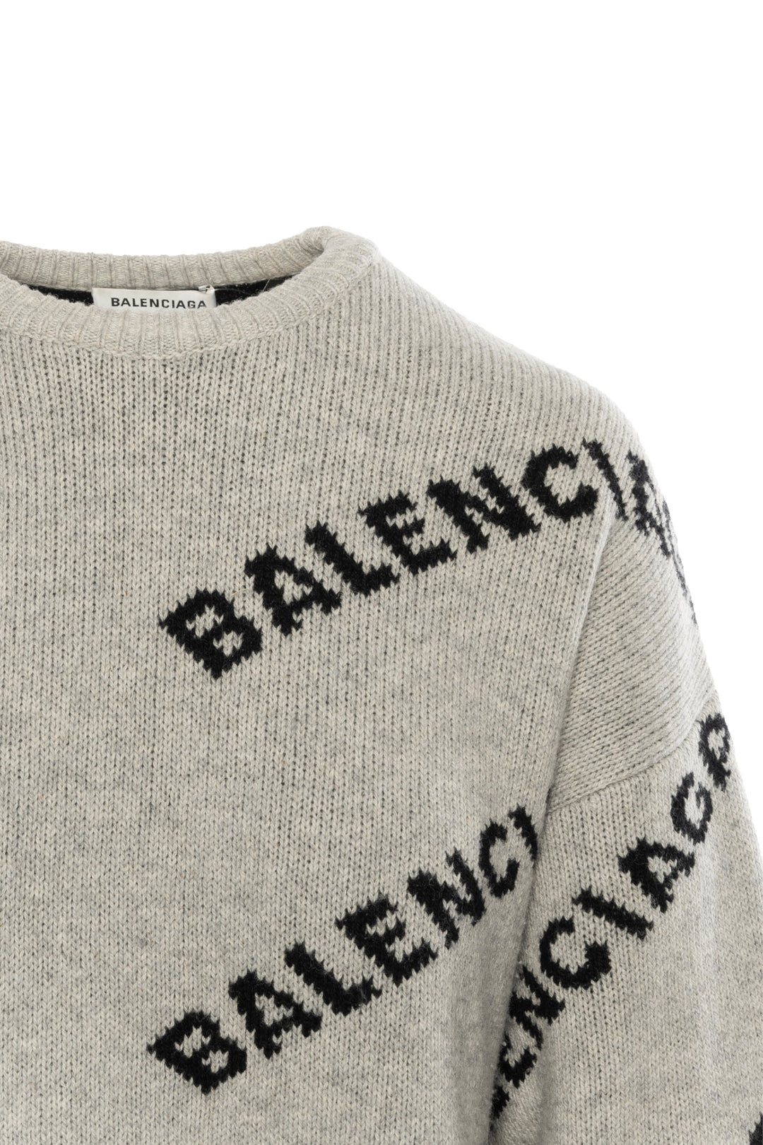 Balenciaga Size XS 2018 Allover Logo Crewneck Sweater