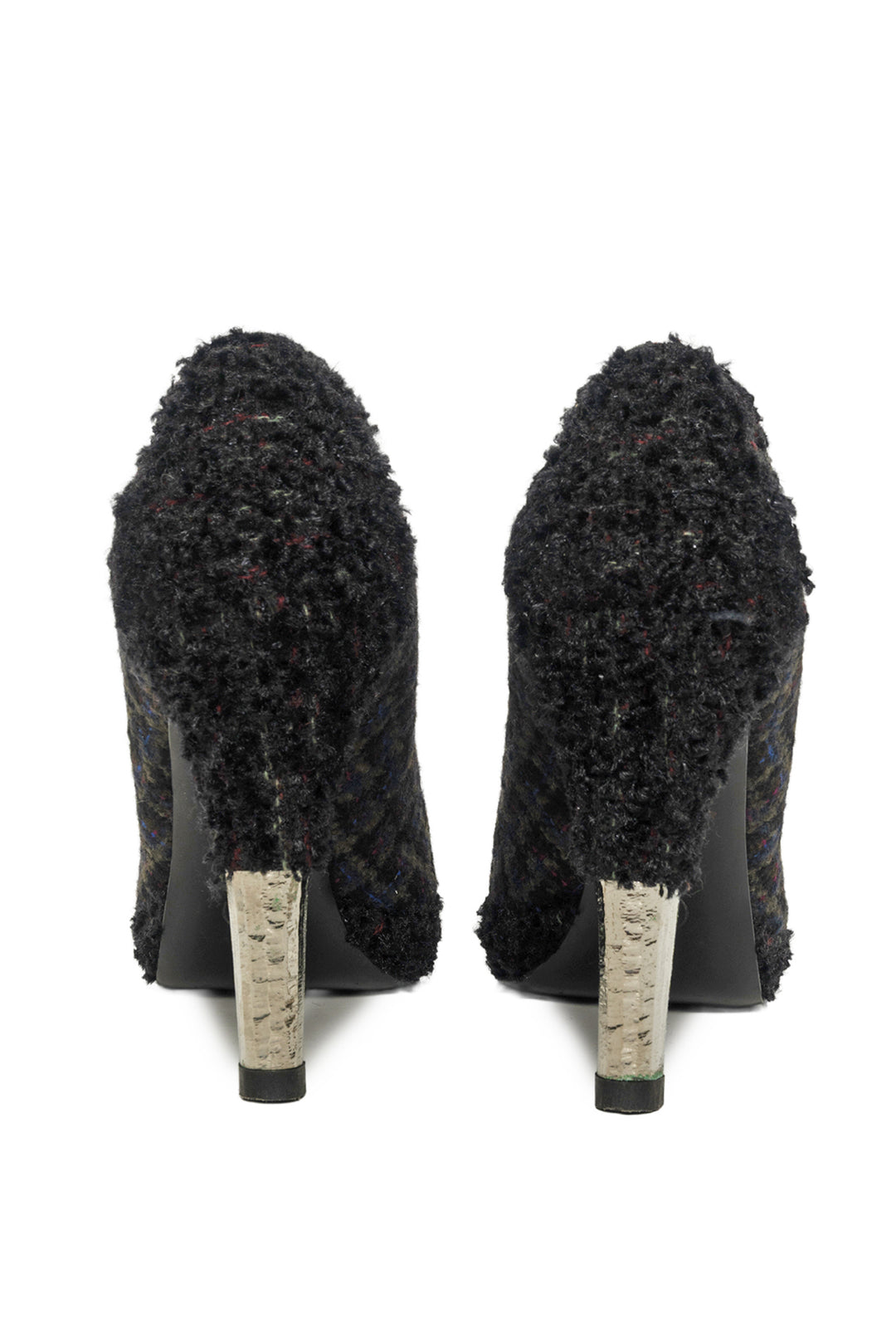 Chanel Size 36 Tweed Lace Up Ankle Boots