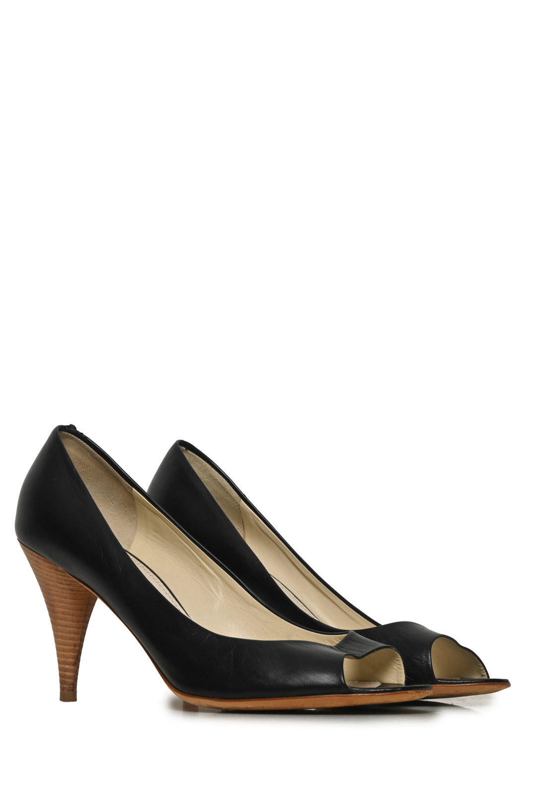 Miu Miu Size 41 Peep Toe Pumps