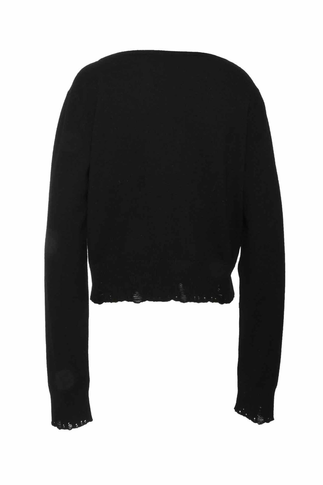 Versace Size XXL Saftey Pin Distressed Cashmere Cardigan