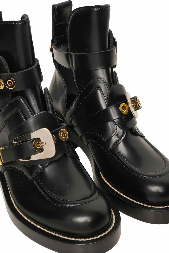 Balenciaga Size 35 Leather Ceinture Ankle Boots