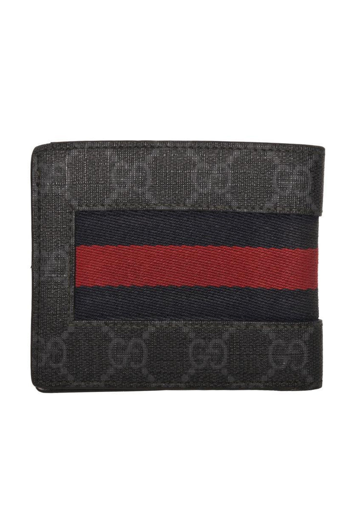Gucci Men's GG Supreme Web Band Bi-fold Wallet