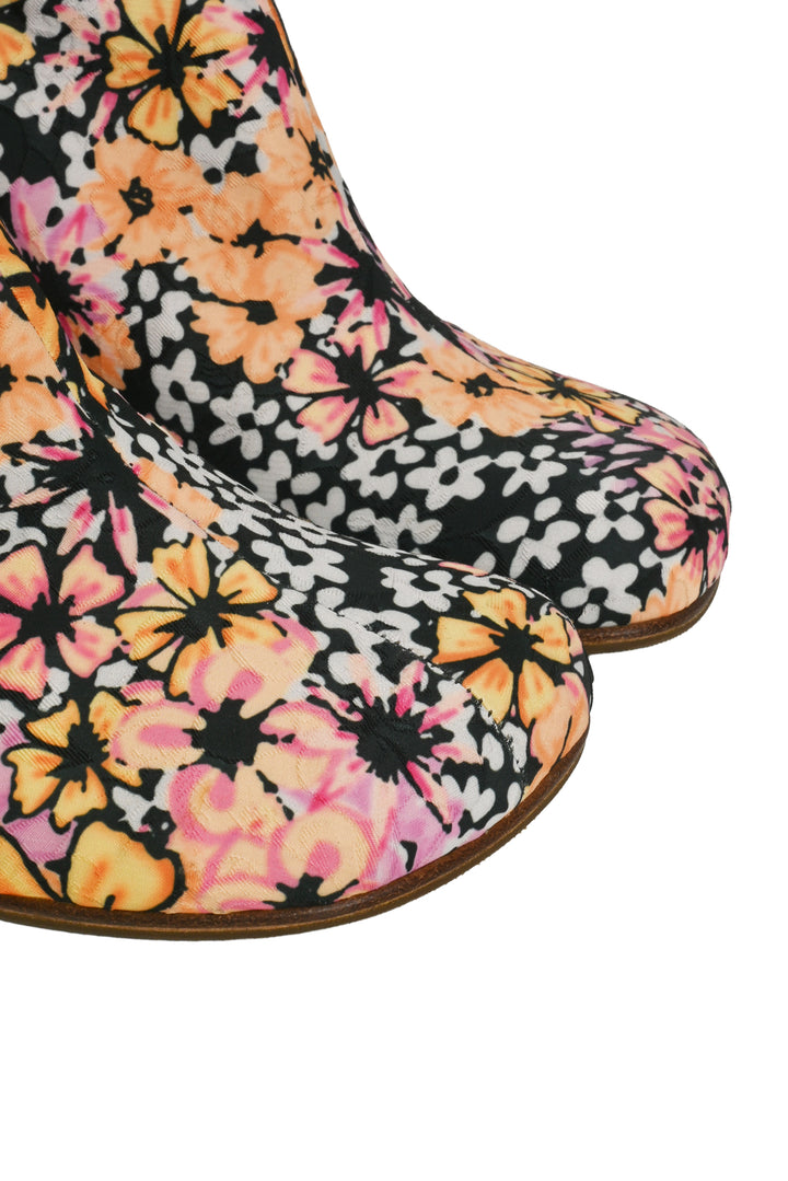 Dries Van Noten Size 38.5 Floral Ankle Boots