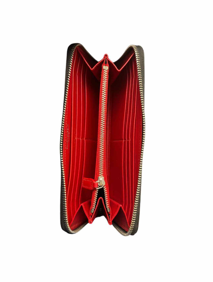 Saint Laurent Opium Zip-Around Leather Long Wallet