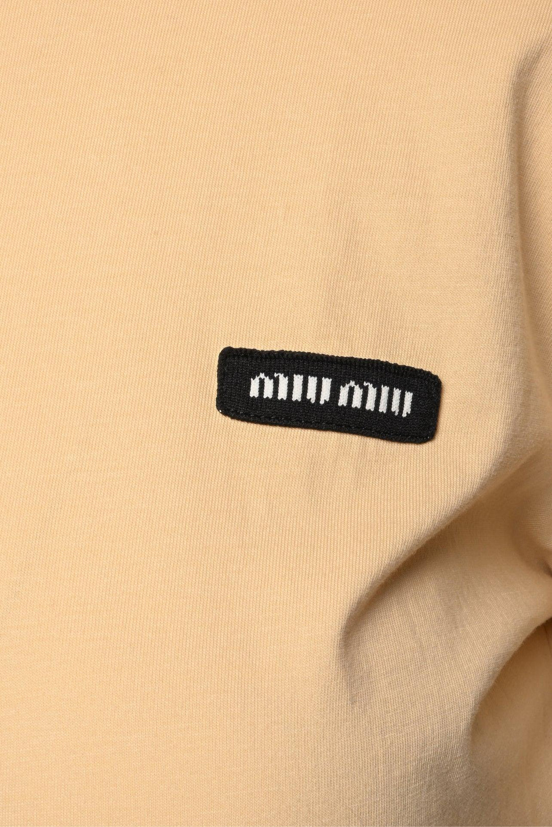 Miu Miu Size S Logo Cotton Long Sleeve T-Shirt