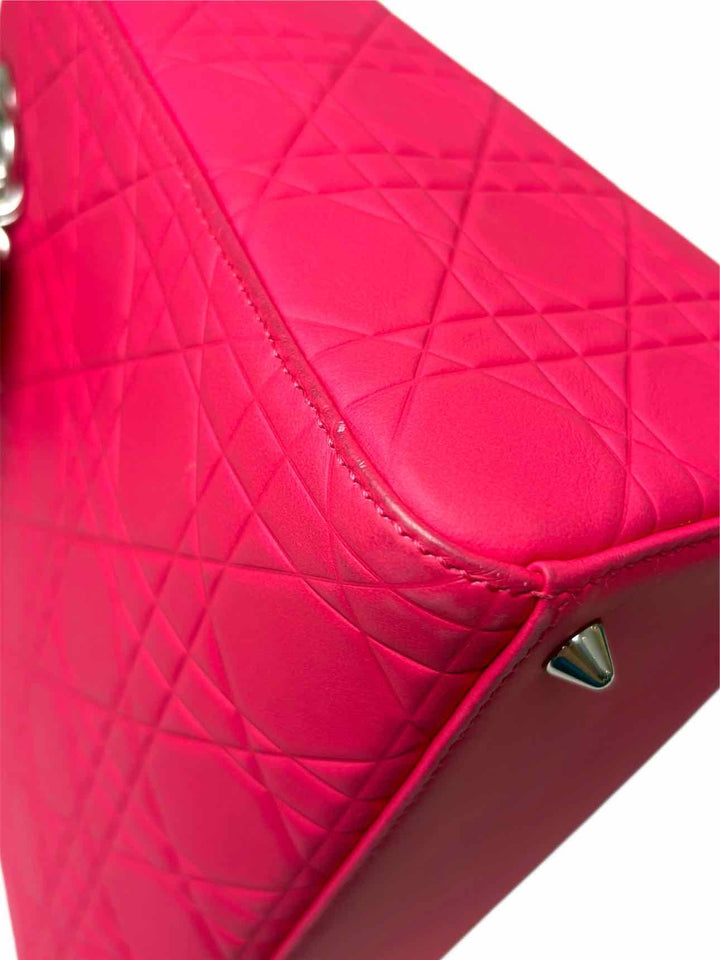 Dior 2013 Ultra Matte Calfskin Cannage Medium Lady Dior Tote