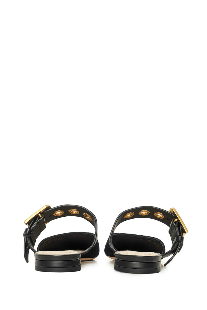 Christian Dior Size 35 Technical Fabric D-Dior Ballerina Flat Mule