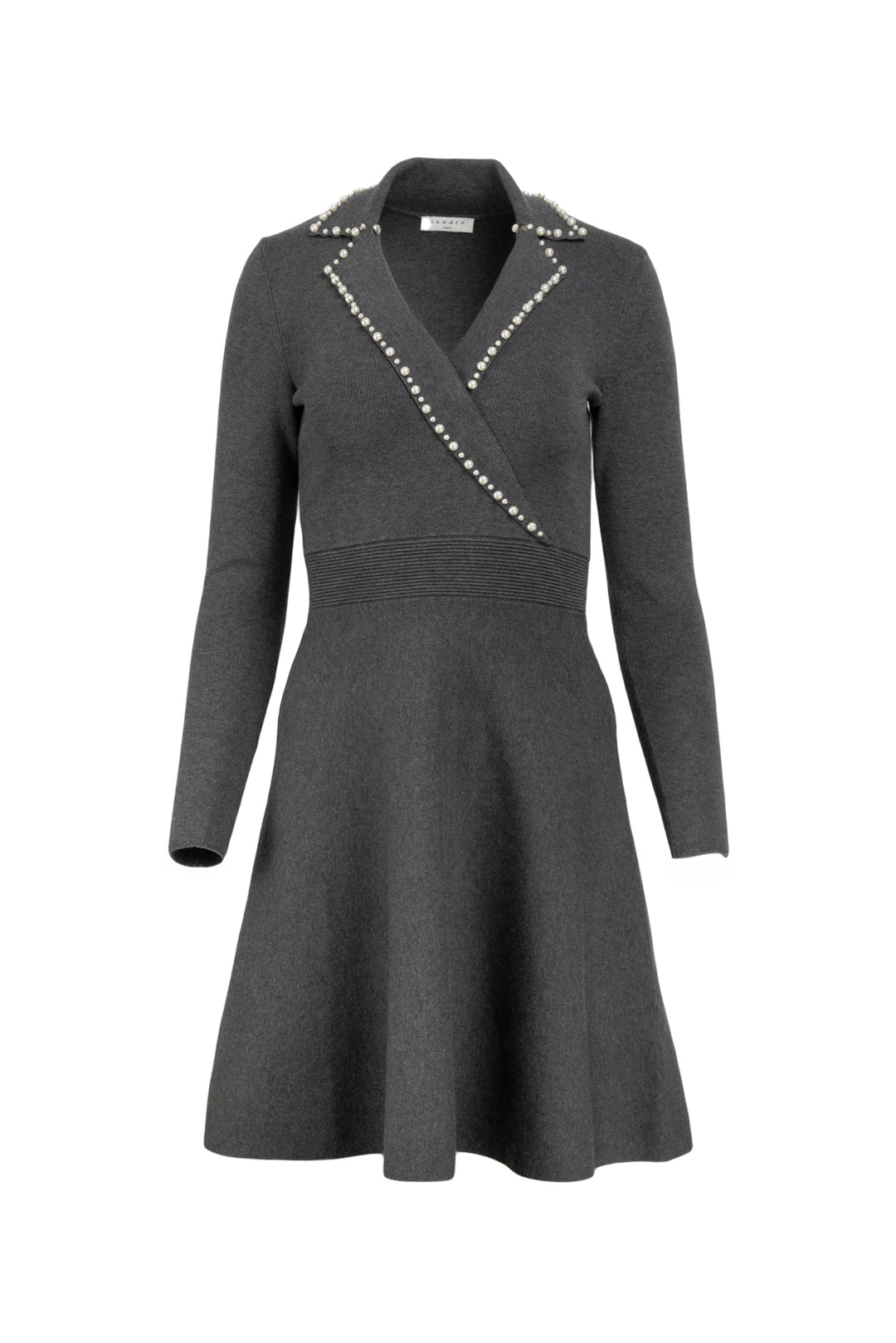 Sandro Size 36 Pearl Detail Knit Dress